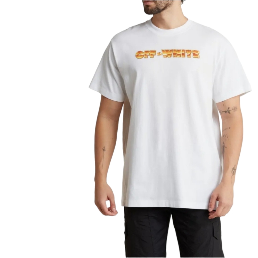 Off-White Men's Cotton Logo 🆕️✨️Graphic Shortsleeve T-Shirt sz MED